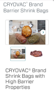 lot 3544160 image: Cryovac Brand Barrier Shrink Bags 200 Count 16��x41�� - Retail $45