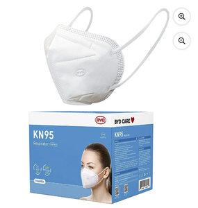 lot 3544196 image: BULK 1000 PIECES BYD CARE Face Mask Foldable Protective Respirator, 50 Pieces Comfortable Safety White Mask with Ear Loop for Tight Fit