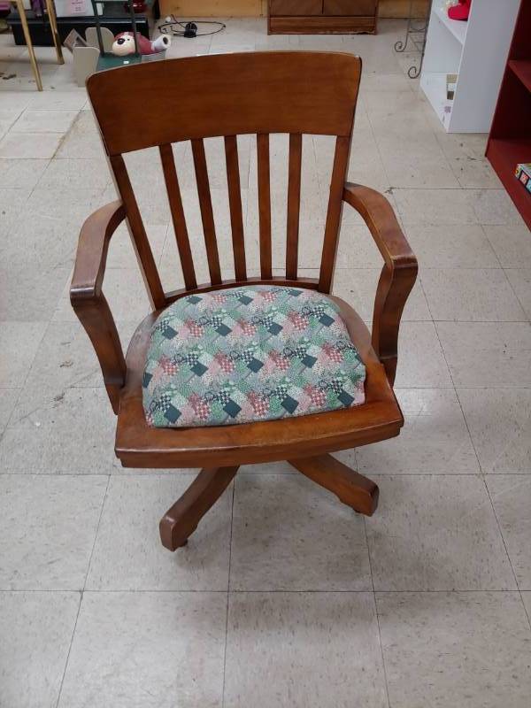 Antique Oak Office Chair Steampunk Industrial Excelsior