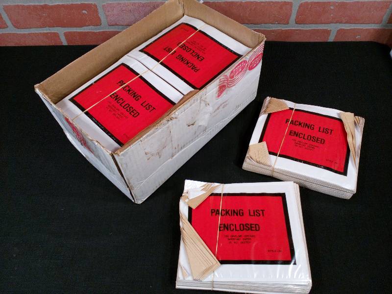 lot 2 image: Packing List Enclosed Envelopes