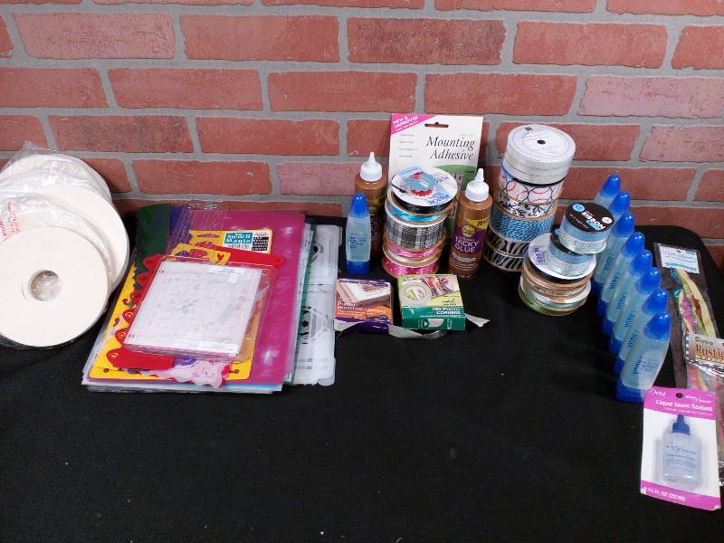 lot 43 image: General Crafting Variety Lot Glue Ribbon