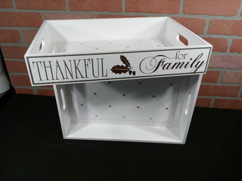 lot 65 image: Thankful For Family Wood Trays