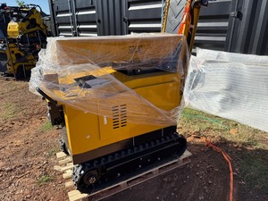 lot 1107D image: Unused 2025 Mobile Jaw-Rock Crusher  On Tracks, 420cc Rato engine, conveyor belt for easy loading of material, Very Cool