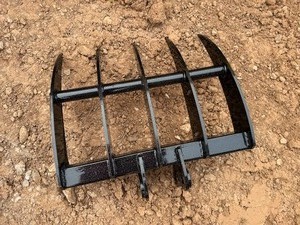 lot 1382D image: Unused Mini Excavator Rake Attachment for Boom