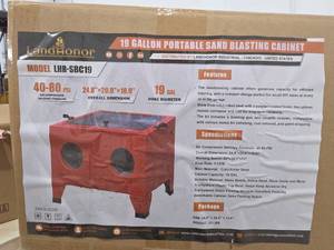 lot 1662 image: 19 Gallon Portable Sand Blasting Cabinet LHR-SBC19
