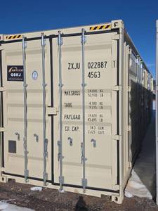 lot 25 image: 40ft High Cube Storage Container - 2 Large Side Doors, 1 End Door