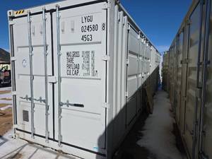 lot 30 image: 40ft High Cube Storage Container - 2 Large Side Doors, 1 End Door