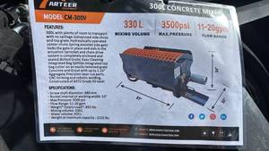 lot 1274 image: Arteer CM-300V Industrial Concrete Mixer