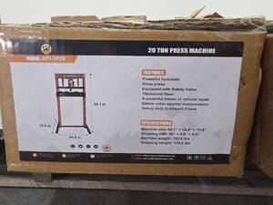 lot 2132 image: 20 Ton Hydraulic Shop Press ATS-SP20