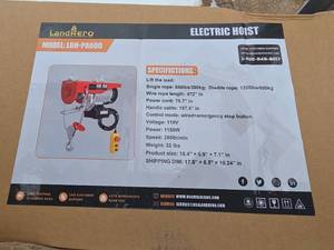 lot 2254 image: LandHero Electric Hoist LDH-PA600