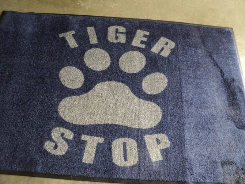 lot 2575 image: Navy Blue Area Rug  Tiger Stop 42 x 60