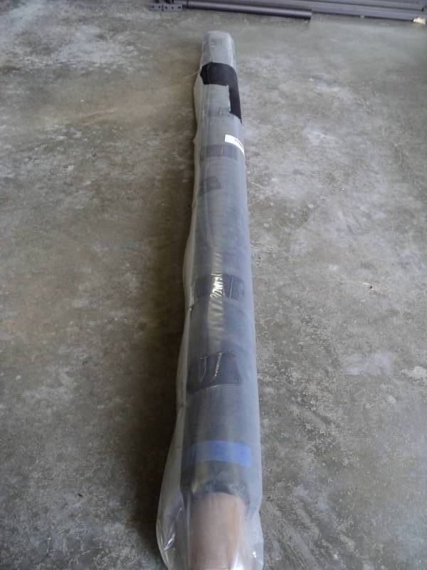 lot 2577 image: (1) roll denim style black fabric 52 x approx 5 yards