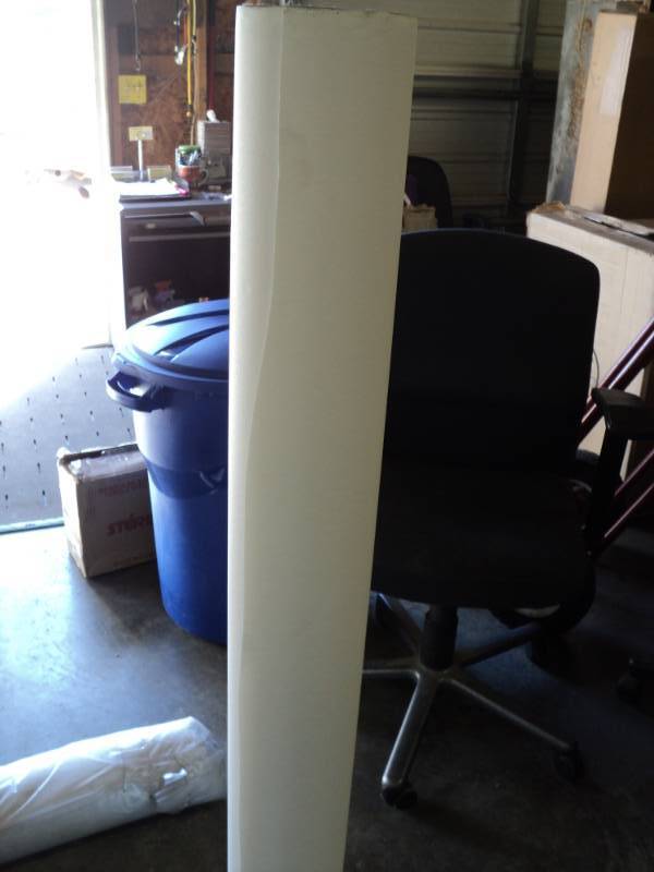 lot 2598 image: (1) roll white canvas style paper with adhesive back