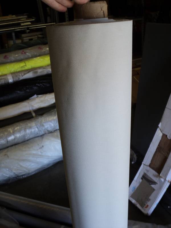 lot 2601 image: (1) roll Designtex vinyl wall covering, silver