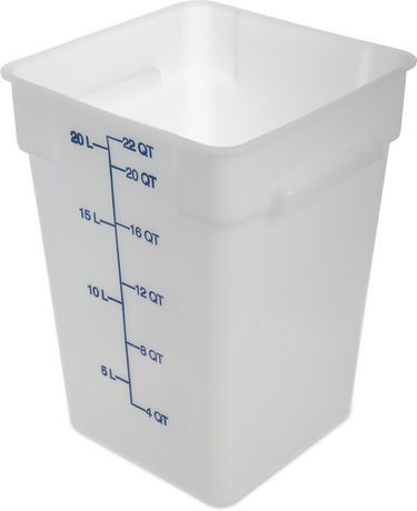 lot 2621 image: (3) CT lot 22 Quart StorPlus Polyethylene Square Food Storage Container -- 1 each
