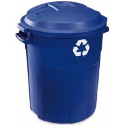 lot 2644 image: Rubbermaid Home 1792641 32 Gallon Refuse Roughnck Recycle -Rc