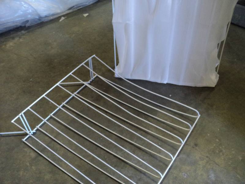 lot 2622 image: (2) CT lot metal display racks,  can be mounted or used with peg board