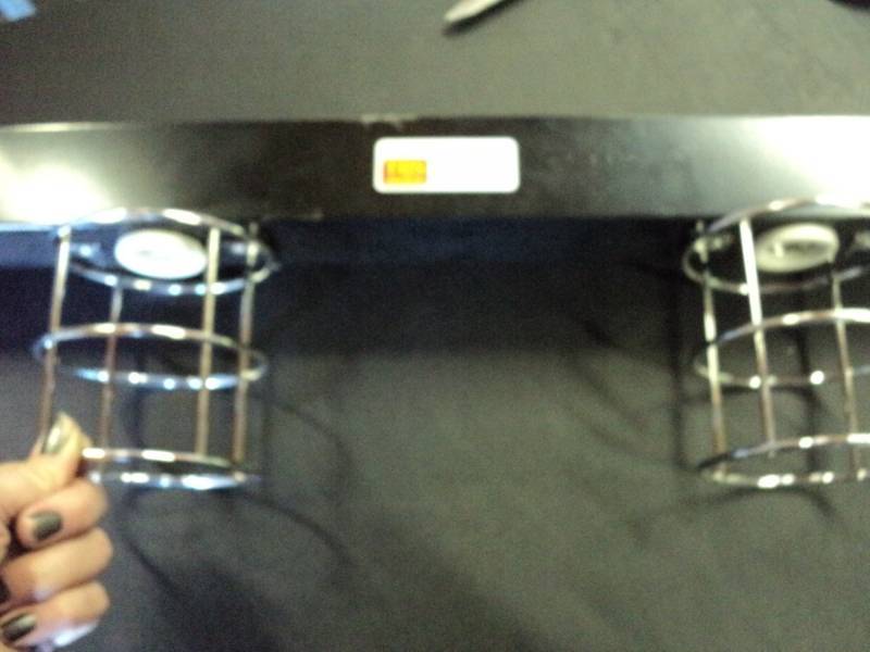 lot 2639 image: 2 light fixture,  hardwired,  hardware not included