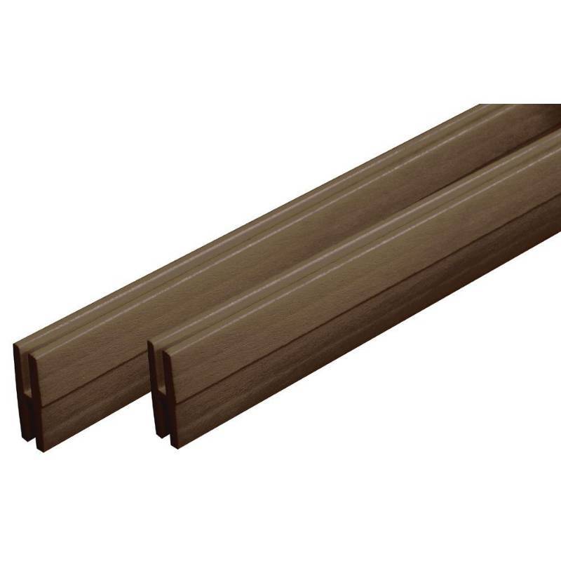 lot 2658 image: Vinyl Veranda Building Materials Brazilian Walnut Vinyl Lattice Molding (2-Pack) 73004138