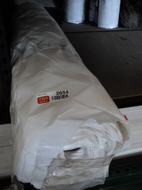 lot 2654 image: (1) roll white drop cloth
