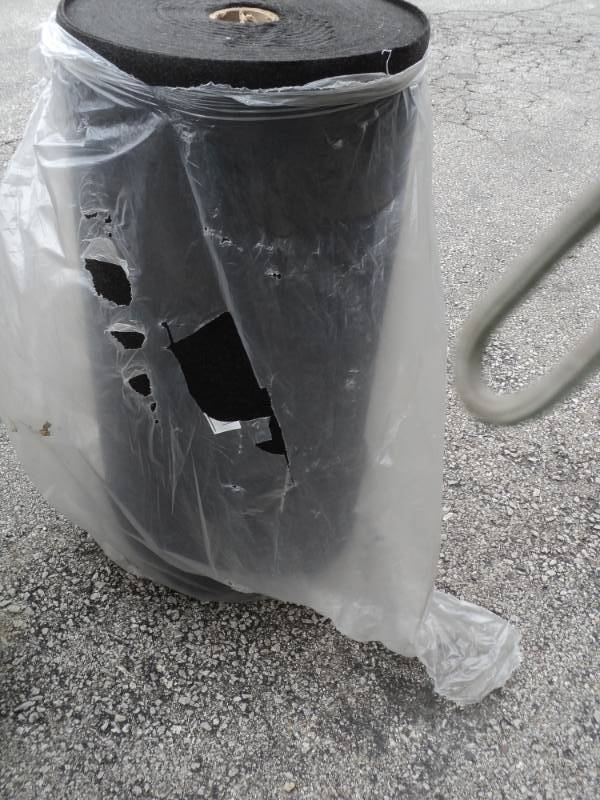 lot 2688 image: (1) roll of utility material,  construction grade