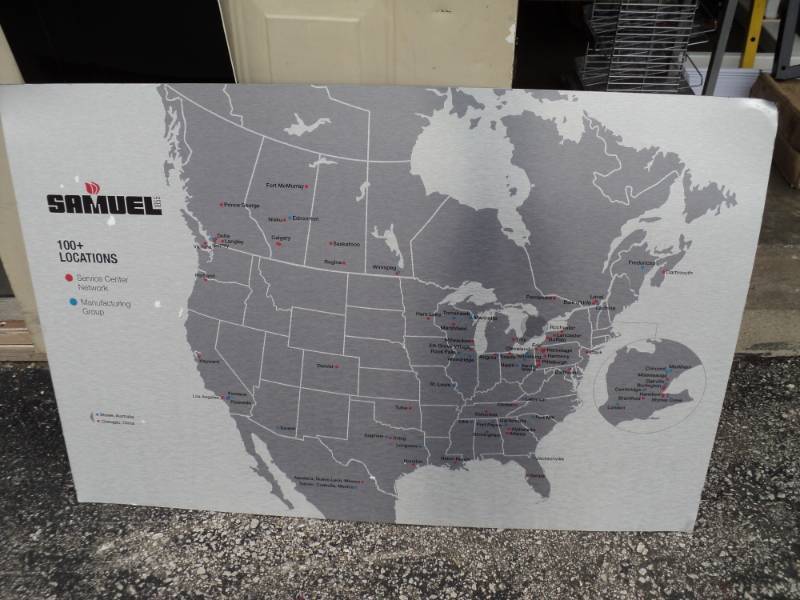 lot 2690 image: Aluminum map USA Samuel