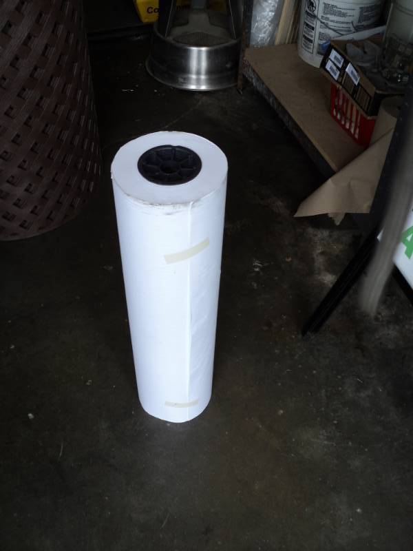 lot 2696 image: (1) roll paper,  white