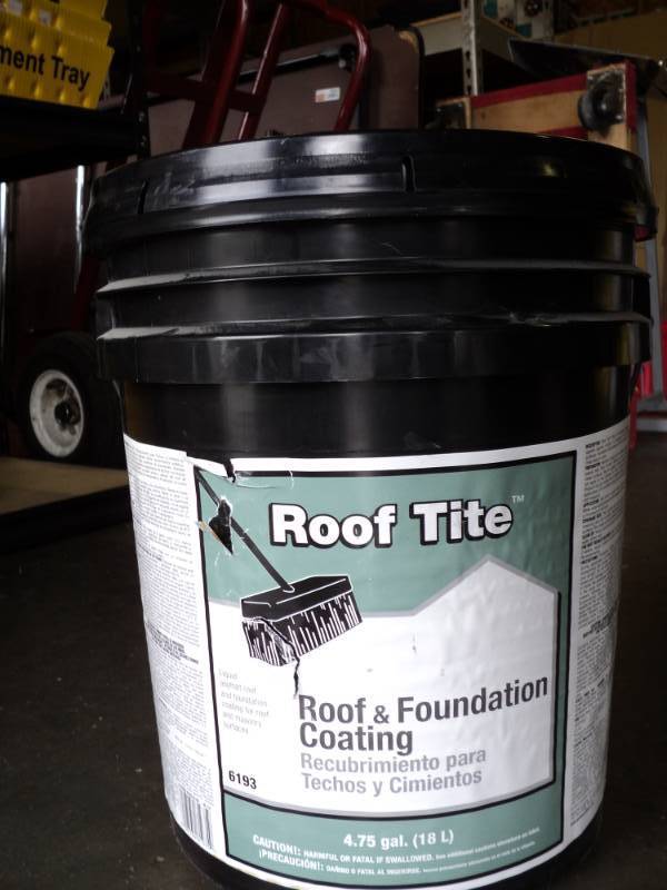 lot 2730 image: (1) 4.75 gallon bucket Roof Tite Roof and Foundation Coating