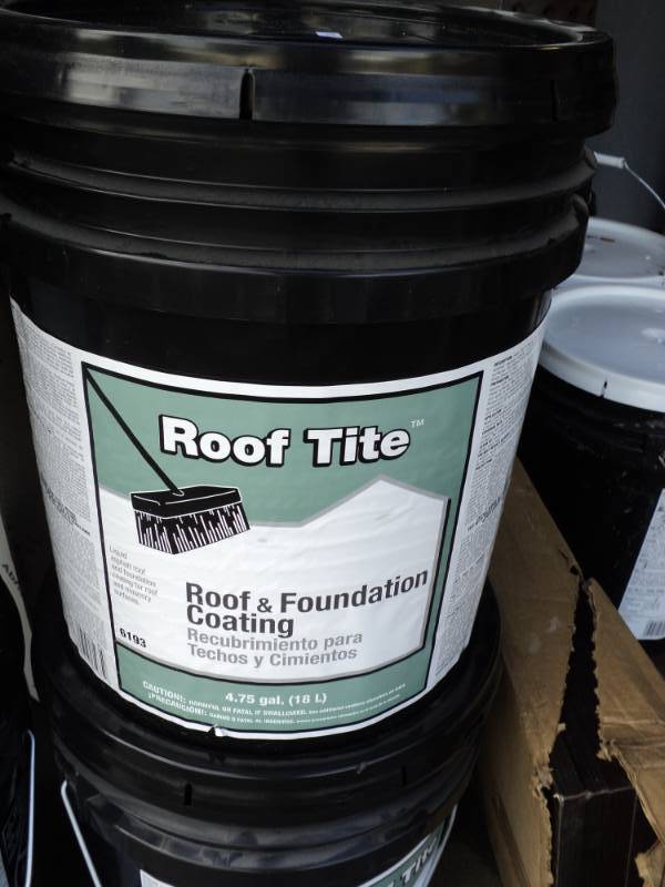 lot 2737 image: (1) 4.75 gallon buckets Roof Tite Roof and Foundation coating