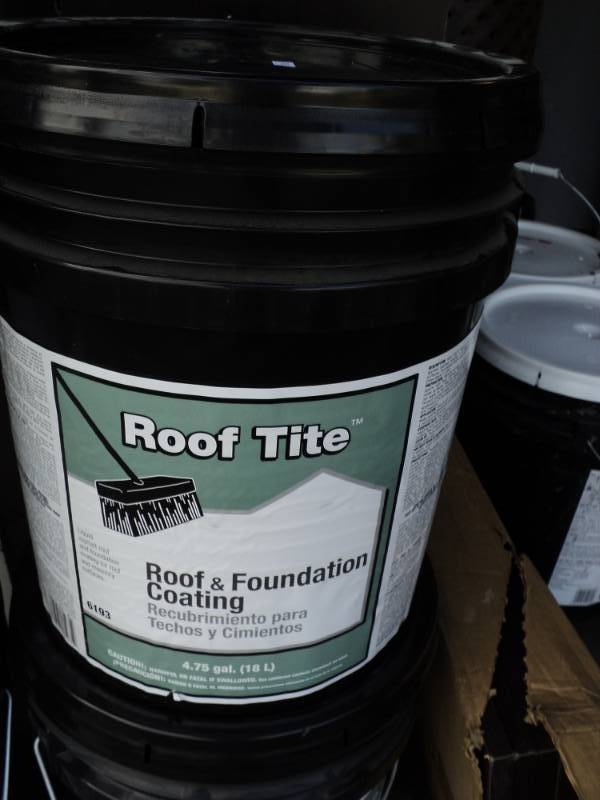 lot 2738 image: (1) 4.75 gallon buckets Roof Tite Roof and Foundation coating