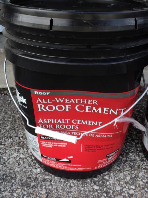 lot 2741 image: (1) 4.75 gallon bucket Black Jack all weather roof cement