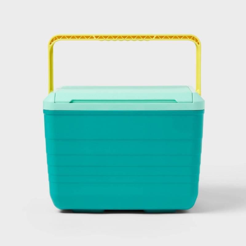 lot 3966 image: 14 Cans10qt Hard Sided Cooler - Sun Squad Green (Damaged)