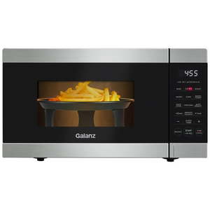 lot 11760 image: Galanz 0.9 Cu ft Air Fry Countertop Microwave  900 Watts  Stainless Steel - Retail $98