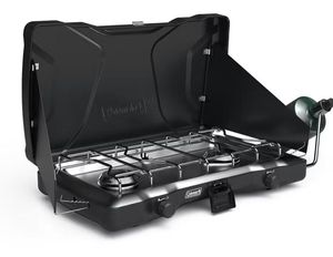 lot 6976 image: Triton 2-Burner Propane Camping Stove - Retail $120