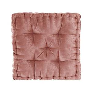 lot 8675 image: Intelligent Design Azza 20W x 20L x 5H in Chenille Square Floor Pillow Cushion, Dusty Pink