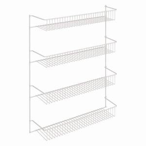 lot 8680 image: Set of 2 - ClosetMaid 4-Tier Door or Wall Mount Rack Organizer  White 25.8in H x 18.7in W x 4.8in D