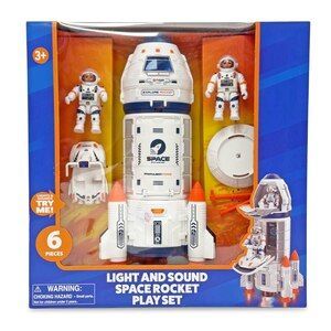 lot 66738 image: Light and Sound Space Rocket Play Set - Retail $22