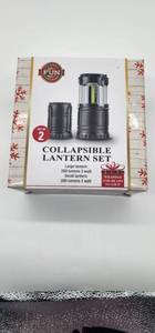 lot 66800 image: LED Collapsible Camping Lantern Set - 2 Pack - Retail $19