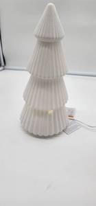 lot 66803 image: White Ceramic Christmas Tree LED Light - Retail $25