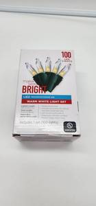 lot 66830 image: 100 LED Warm White String Lights 2 Box Set - Retail $8