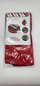 lot 66837 image: Christmas Wreath and Garland Storage Bag - Retail $5