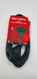 lot 66853 image: MerryBrite 20ft Outdoor Power Block Extension Cord - Retail $12