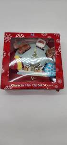 lot 66857 image: Modern Expressions Christmas Hair Clip Set - Retail $8