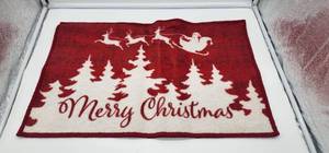 lot 66865 image: Christmas Santa Sleigh Kitchen Throw Rug- Retail $12