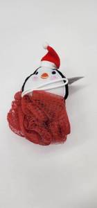 lot 66877 image: Holiday Penguin Bath Pouf - Retail $8