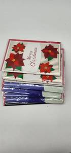 lot 66893 image: Poinsettia Christmas Card Set - Retail $12