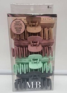 lot 66910 image: Must Have Beauty 8-Piece Hair Claw Clip Set - Retail $12