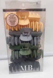 lot 66915 image: MHB Premium 8-Piece Claw Hair Clip Set - Retail $12
