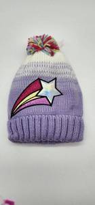 lot 66918 image: Girls Winter Hat and Gloves Set with Shooting Star Design - Retail $12