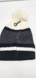 lot 66941 image: Striped Winter Pom Beanie Adult Size - Retail $15